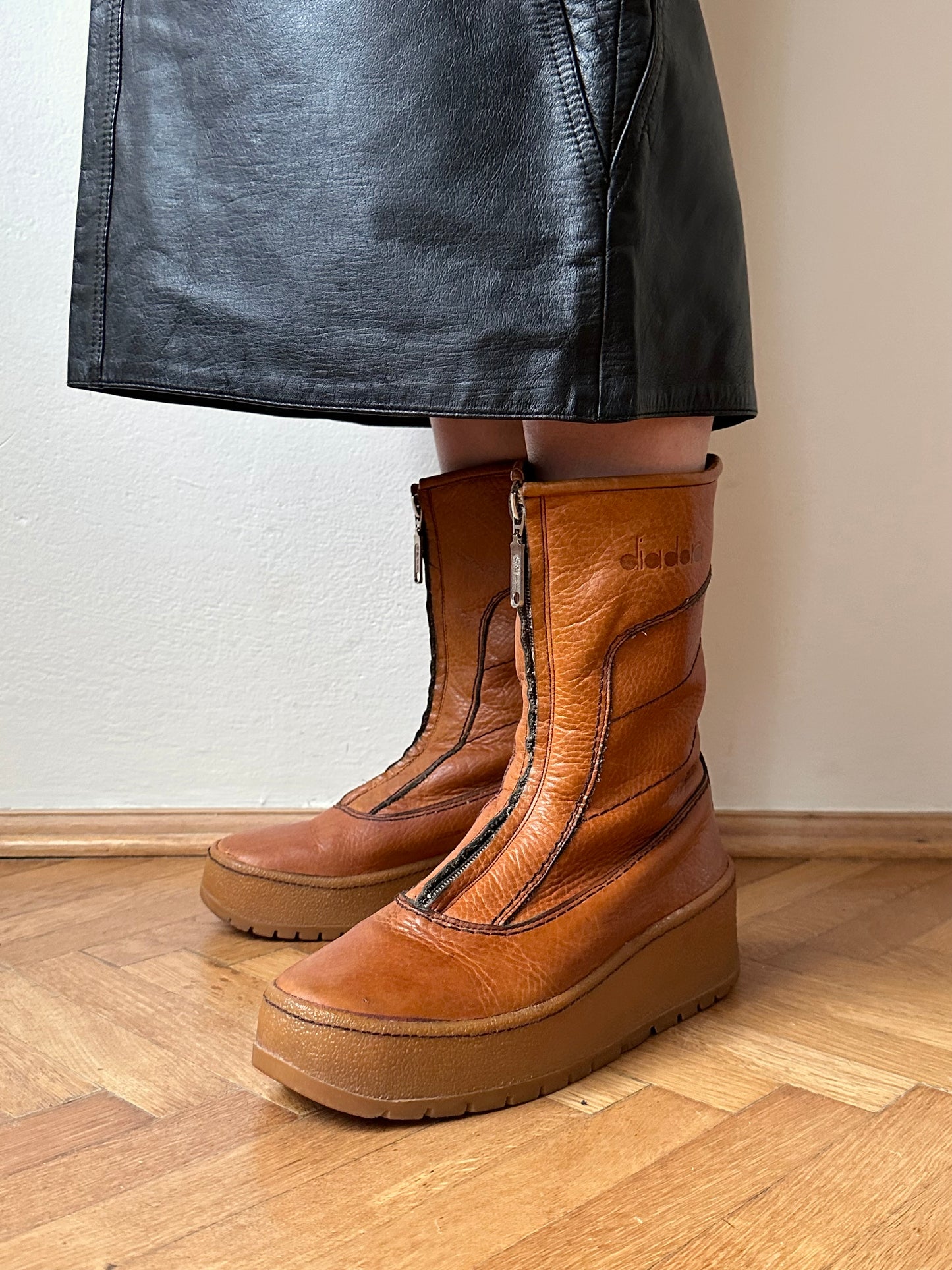 diadora vintage leather boots