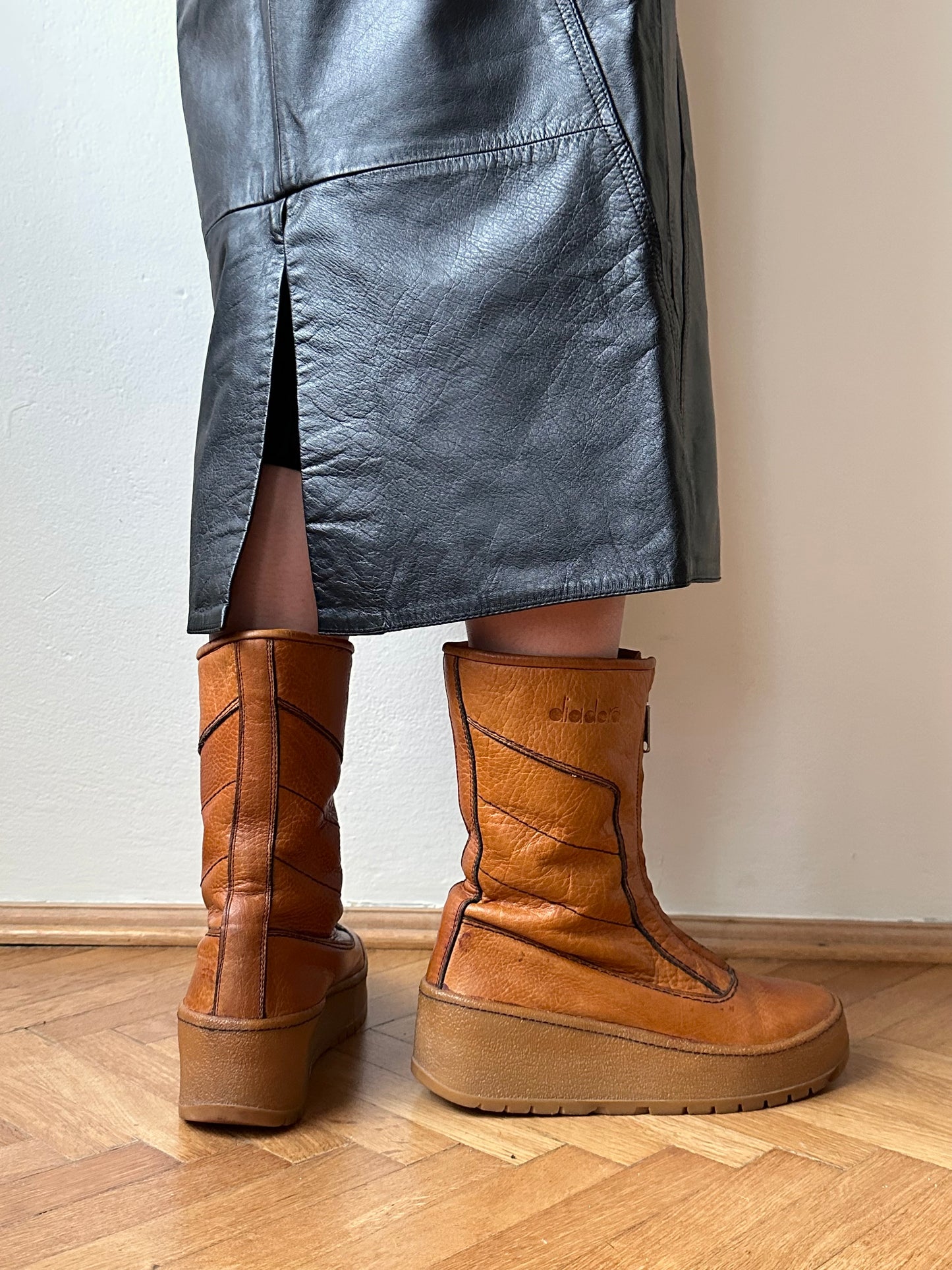 diadora vintage leather boots