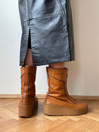 diadora vintage leather boots