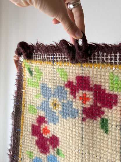 vintage acryl shaggy wall rug