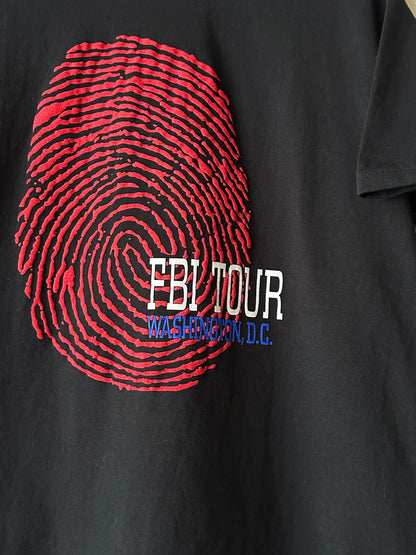 90s Vintage T-shirt Tee Tシャツ ヴィンテージ 90年代 指紋 Fingerprint Toto Praha Vintage clothing store shop Prague プラハ 古着屋 FBI