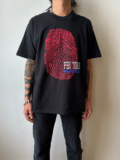 90s Vintage T-shirt Tee Tシャツ ヴィンテージ 90年代 指紋 Fingerprint Toto Praha Vintage clothing store shop Prague プラハ 古着屋 FBI