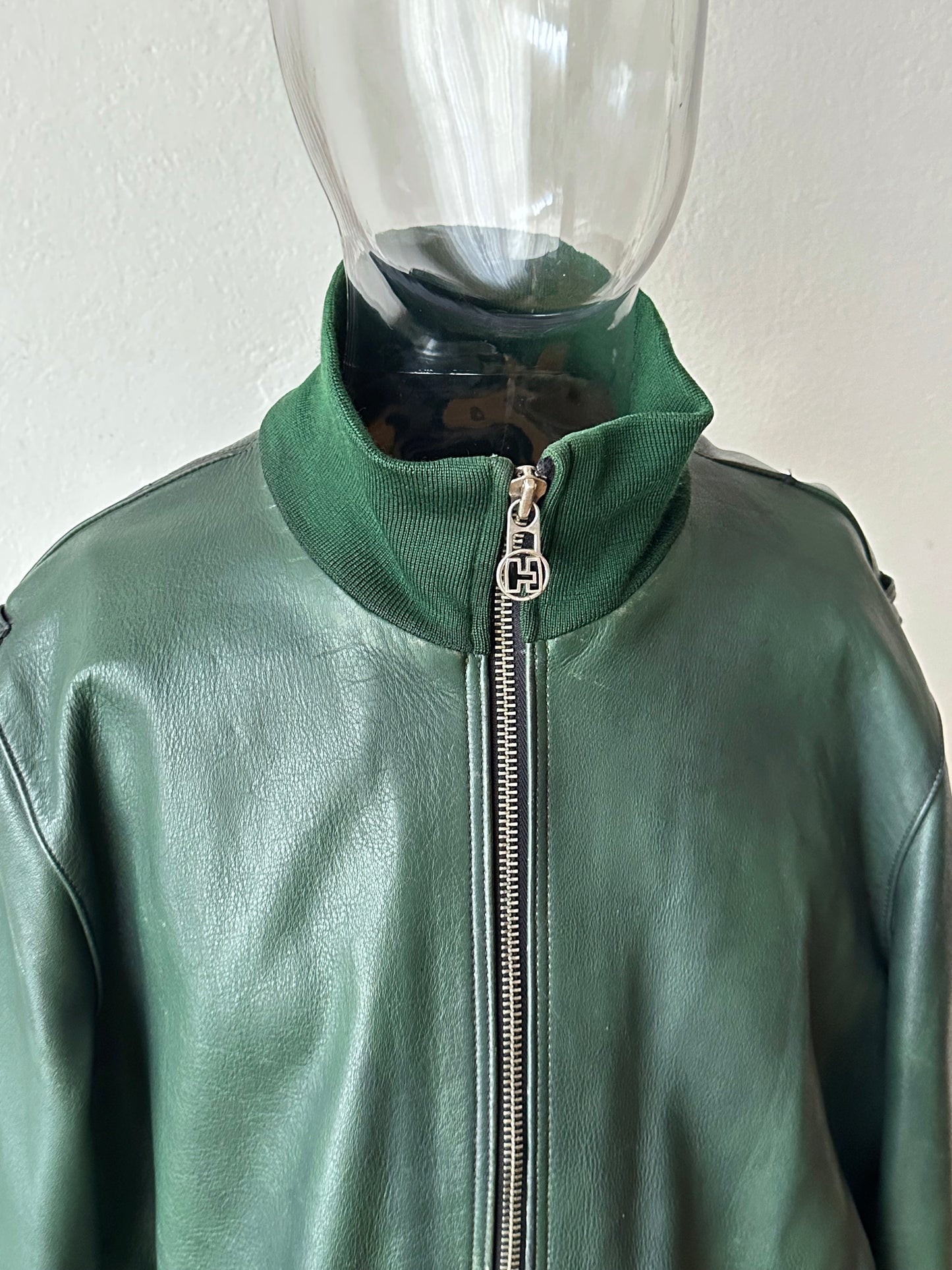 1980s West German Border Guard Leather Jacket