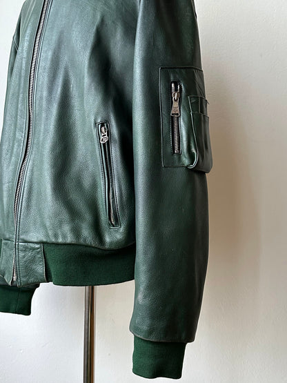 1980s West German Border Guard Leather Jacket