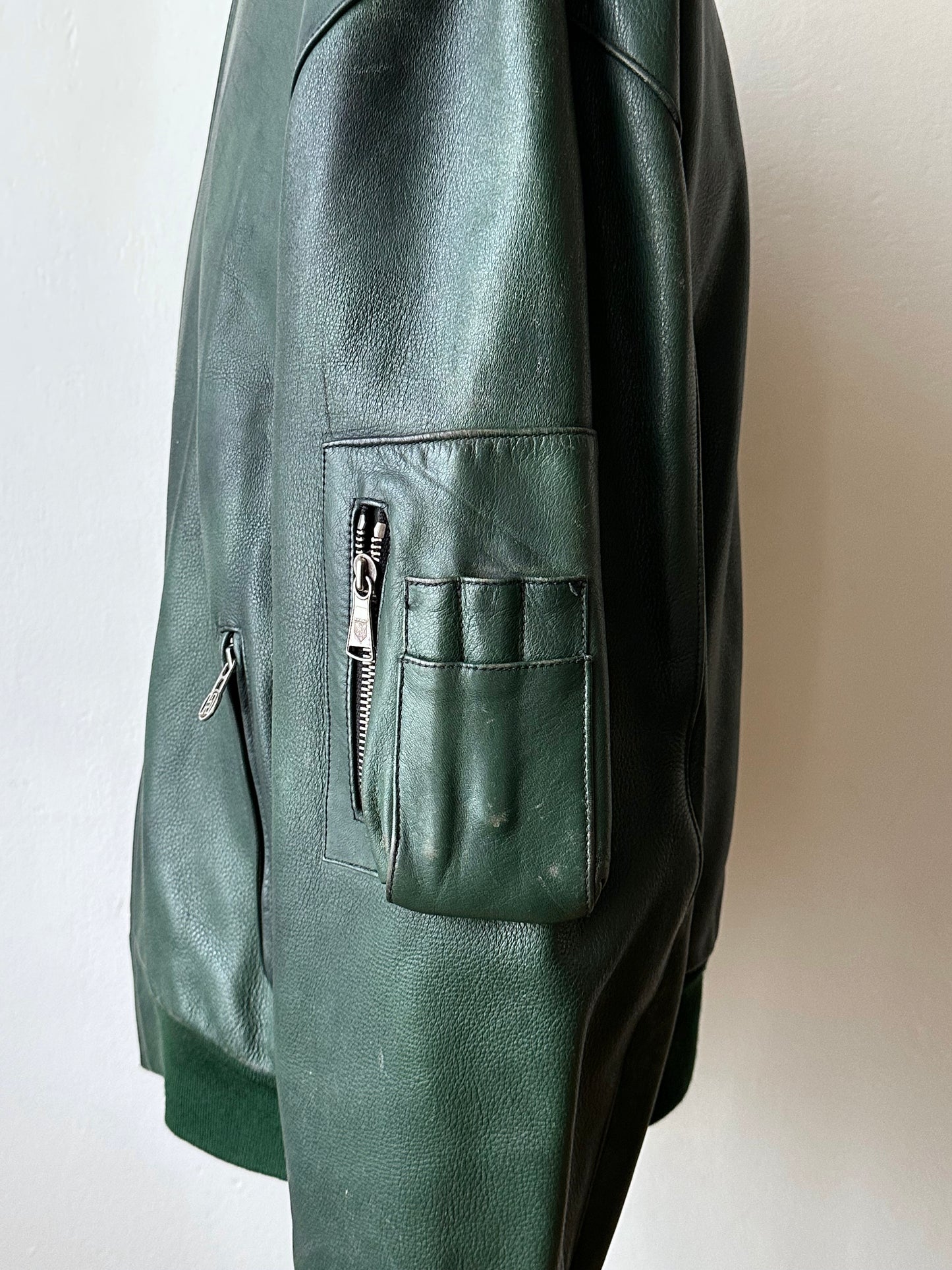 1980s West German Border Guard Leather Jacket