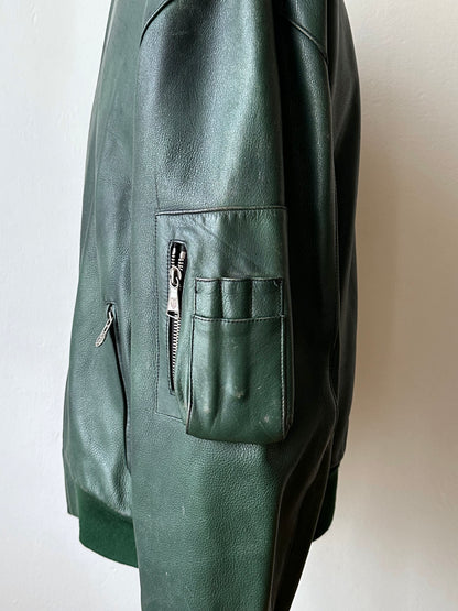 1980s West German Border Guard Leather Jacket