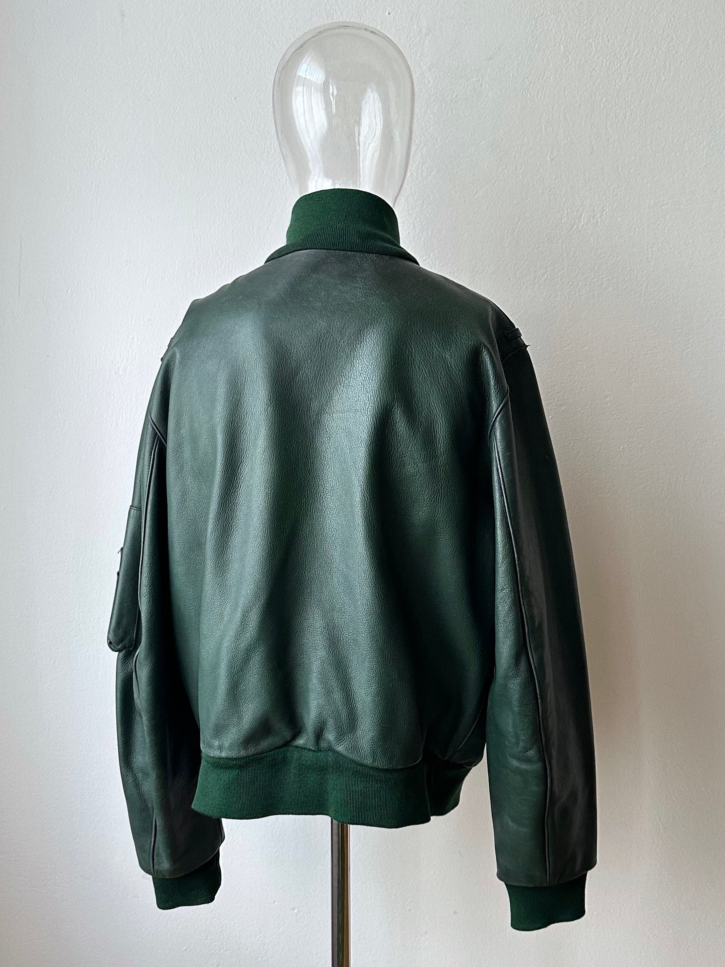 1980s West German Border Guard Leather Jacket