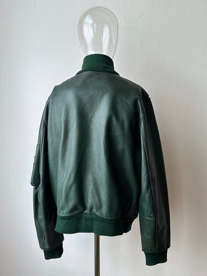 1980s West German Border Guard Leather Jacket