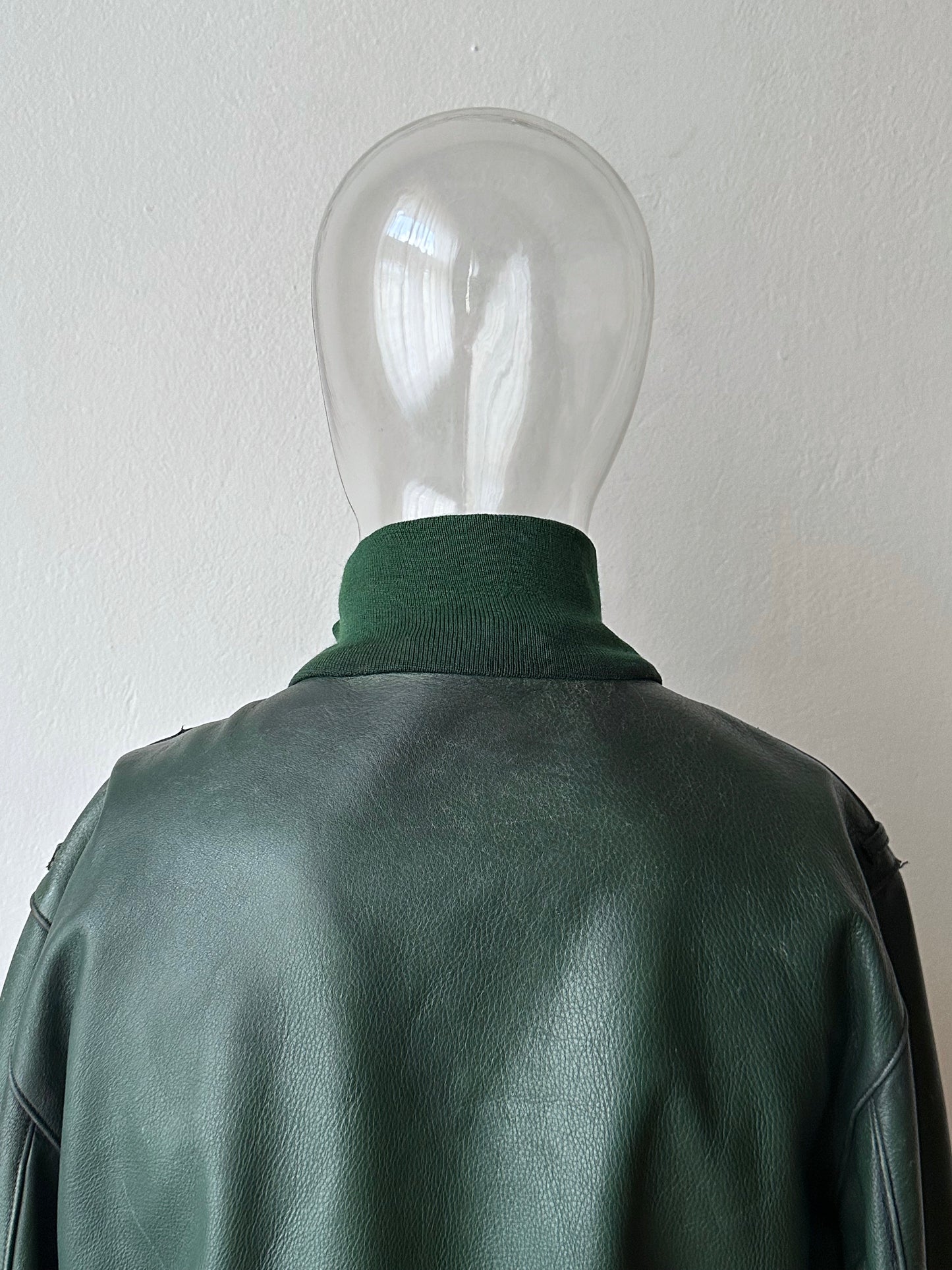 1980s West German Border Guard Leather Jacket