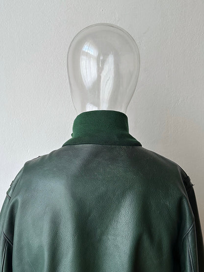 1980s West German Border Guard Leather Jacket