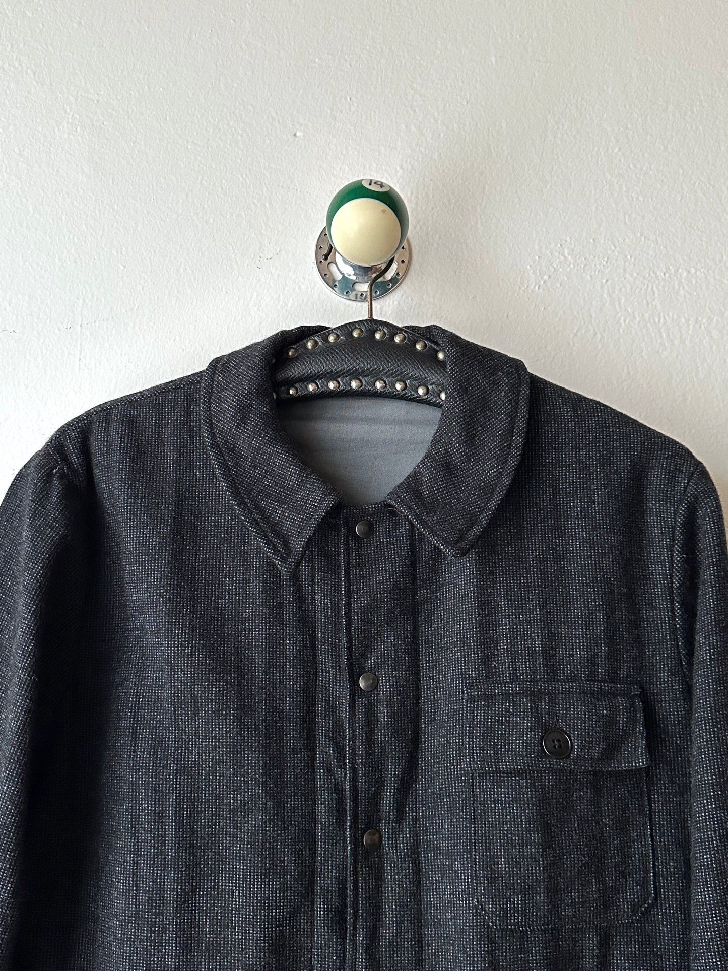 60's French wool work jacket Pascal 60年代 フレンチワーク レア Rare Vintage Antique shop Prague TOTO totototrip Praha store Vintage clothing shop Showroom French work wear Boro ヴィンテージ ユーロワーク ユーロ古着 パスカル 古着卸