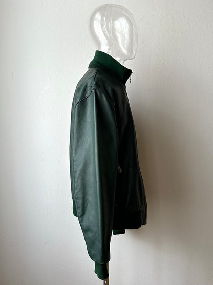 1980s West German Border Guard Leather Jacket