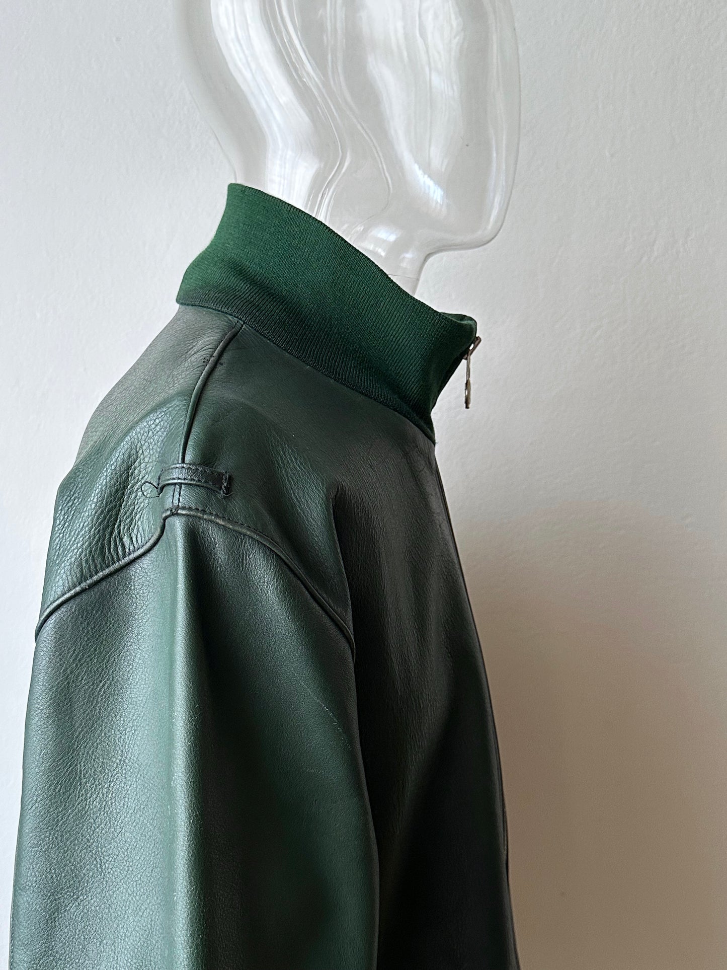 1980s West German Border Guard Leather Jacket