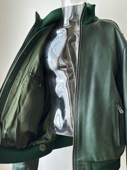 1980s West German Border Guard Leather Jacket