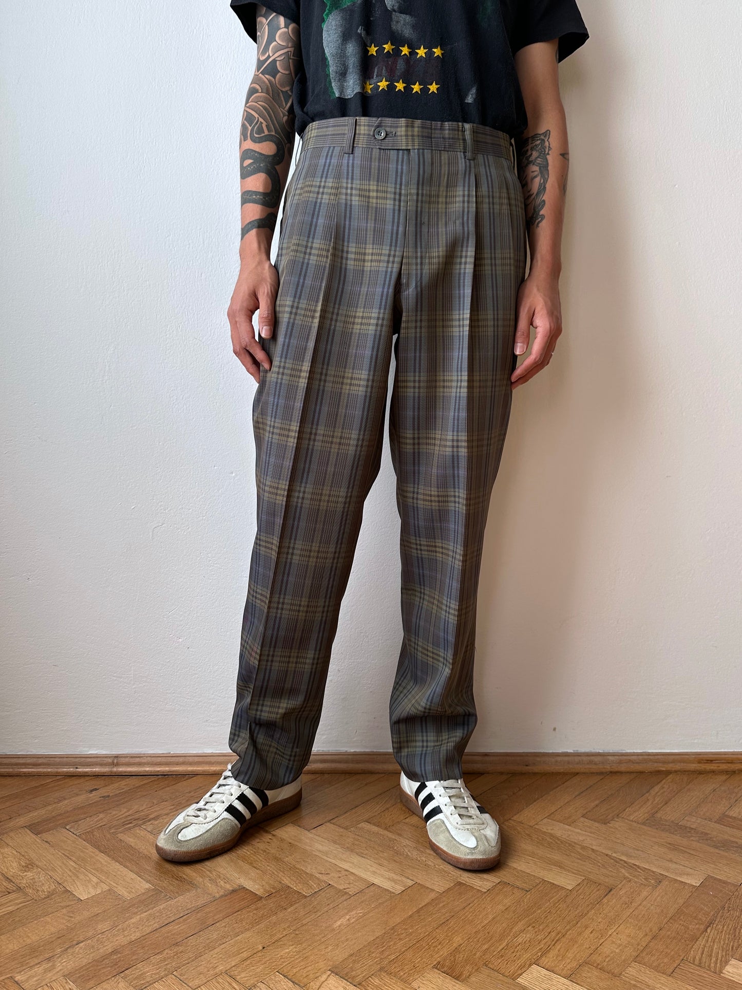 Late 70s-80s Poly trousers - w33