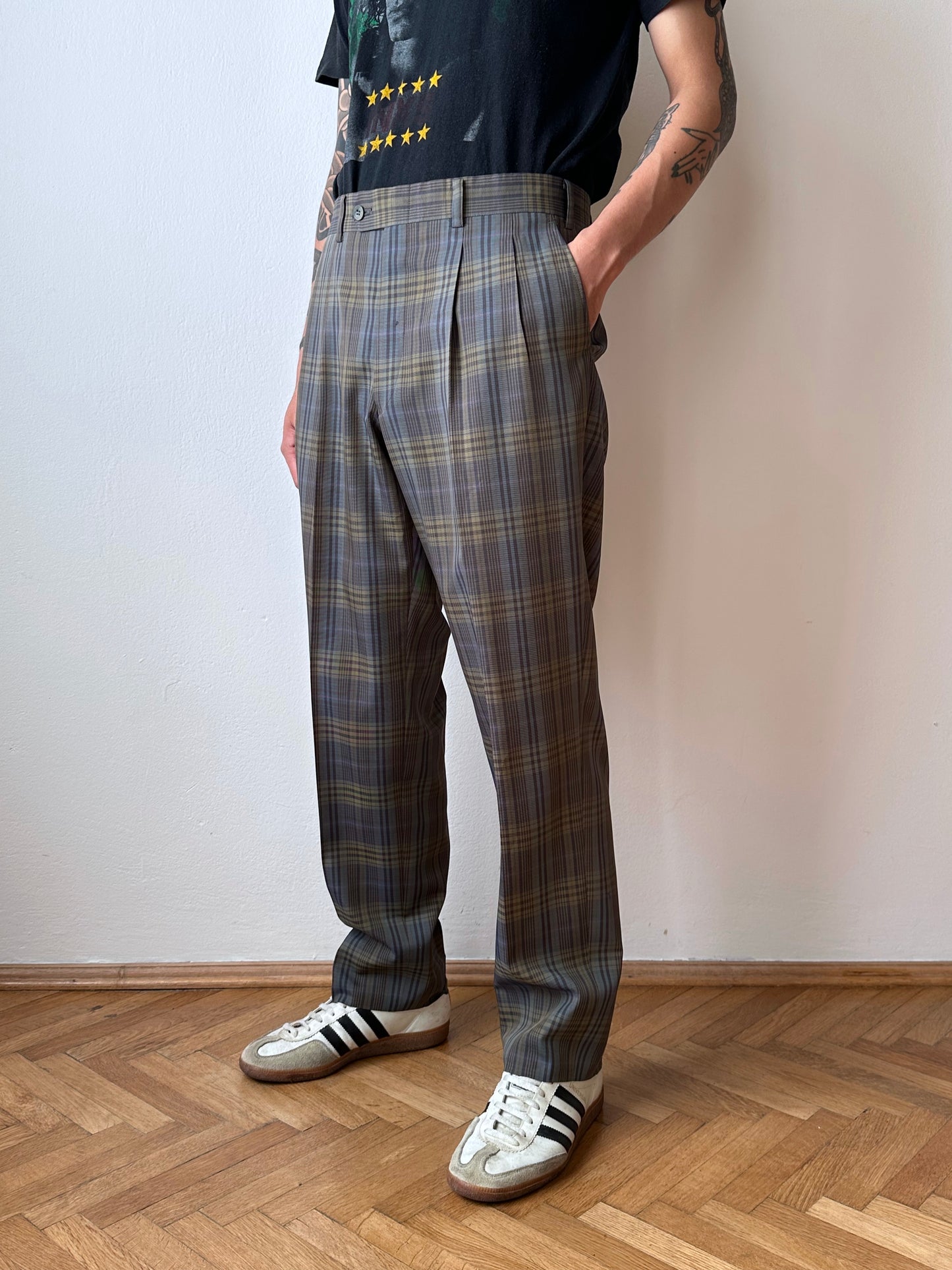 Late 70s-80s Poly trousers - w33