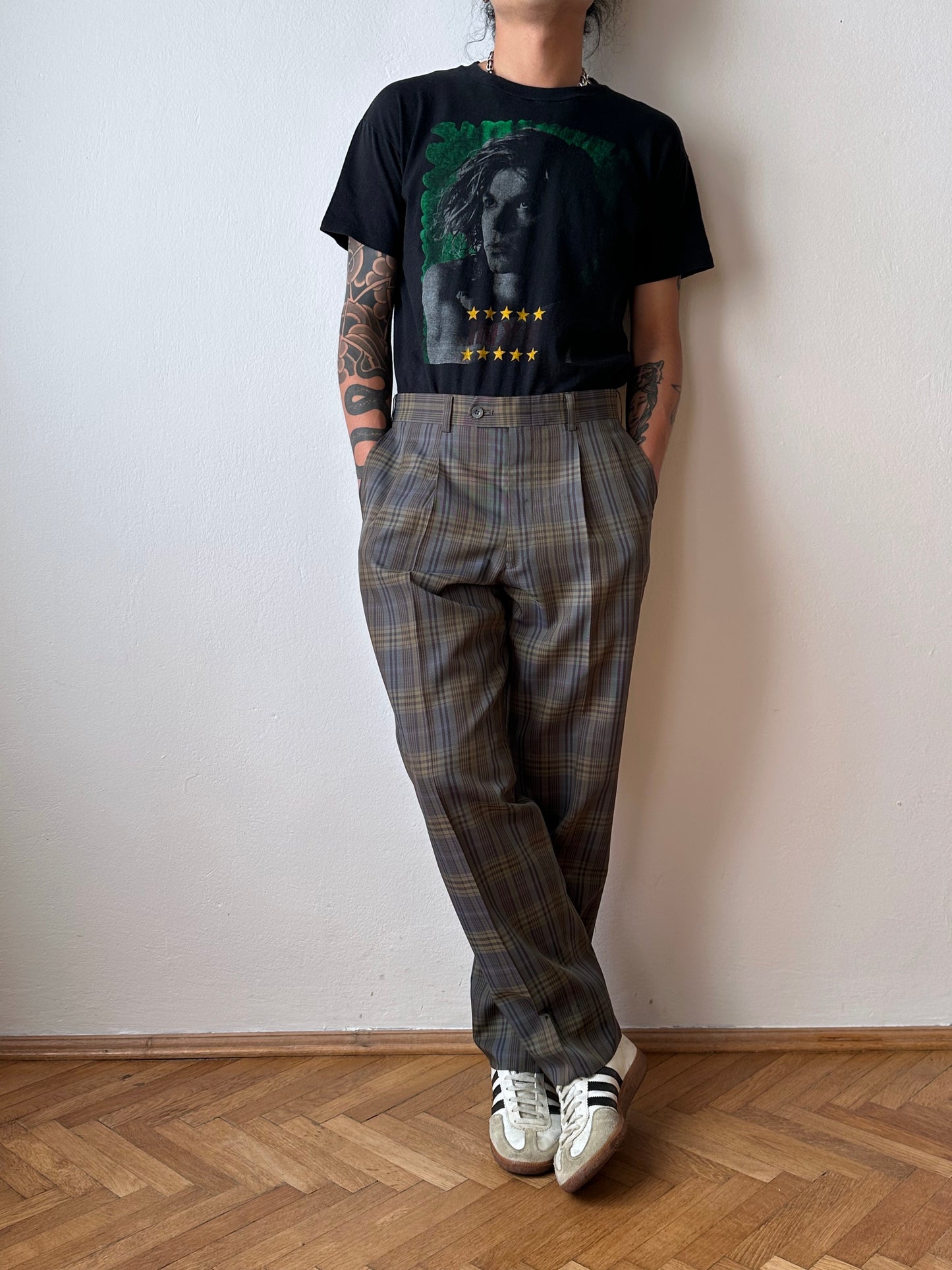 Late 70s-80s Poly trousers - w33