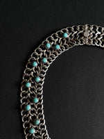 1970's Mexican silver turquoise necklace