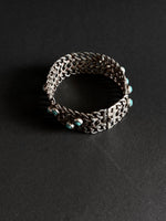 1970's Mexican silver turquoise bracelet