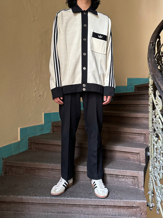 Adidas Schwahn jacket 70's 60's made in west germany vintage アディダス ボタンジャージー 70年代 60年代 ユーロ古着 ヨーロッパ古着