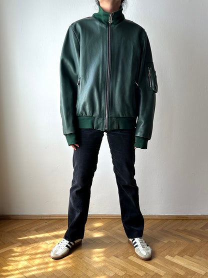 1980s West German Border Guard Leather Jacket