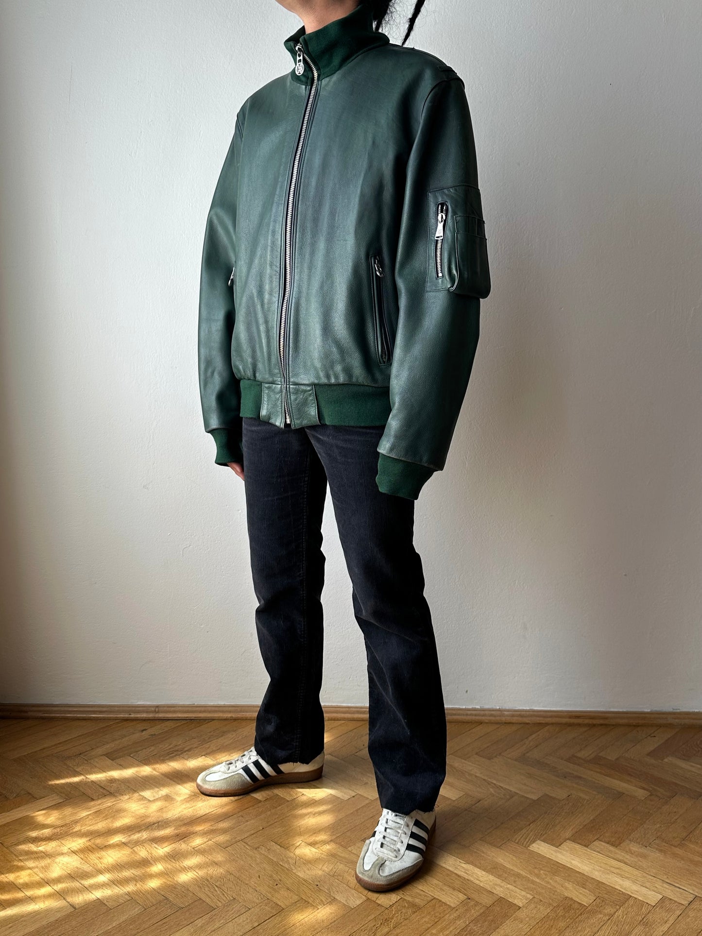 1980s West German Border Guard Leather Jacket