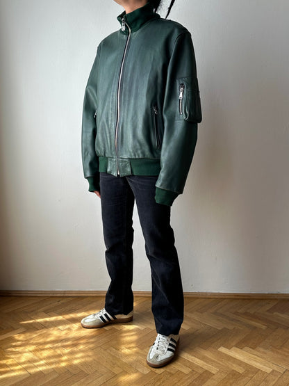 1980s West German Border Guard Leather Jacket