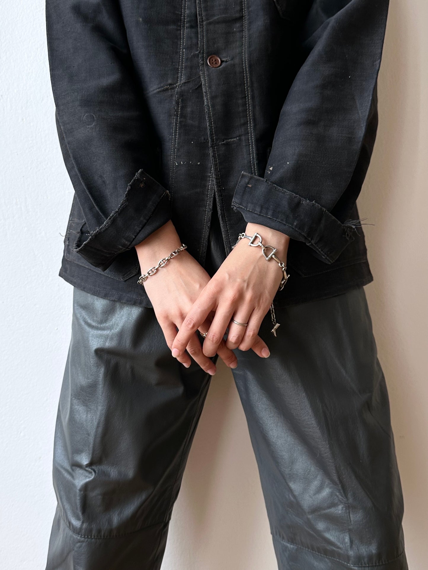 French anchor metal bracelet