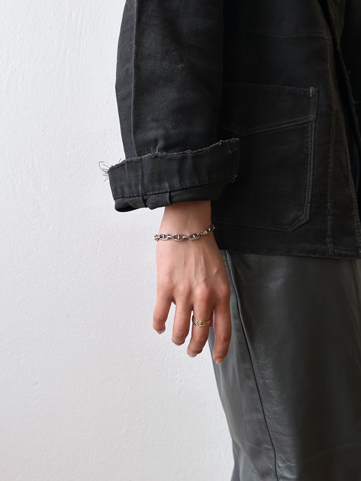 French anchor metal bracelet