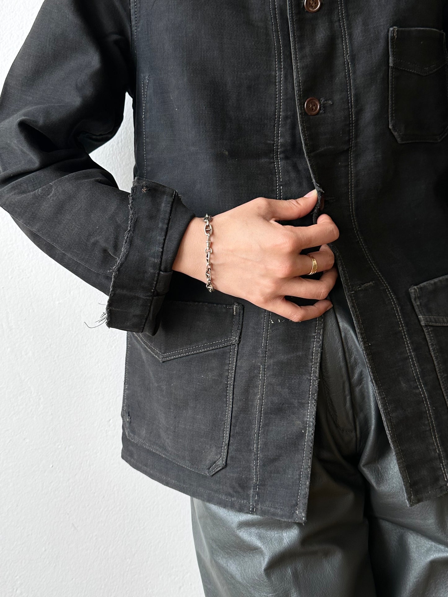 French anchor metal bracelet