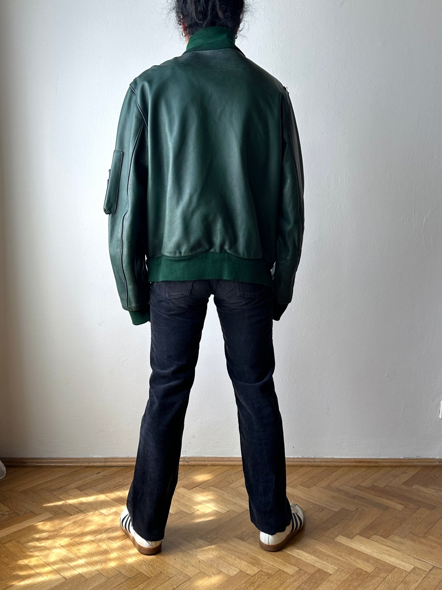 1980s West German Border Guard Leather Jacket