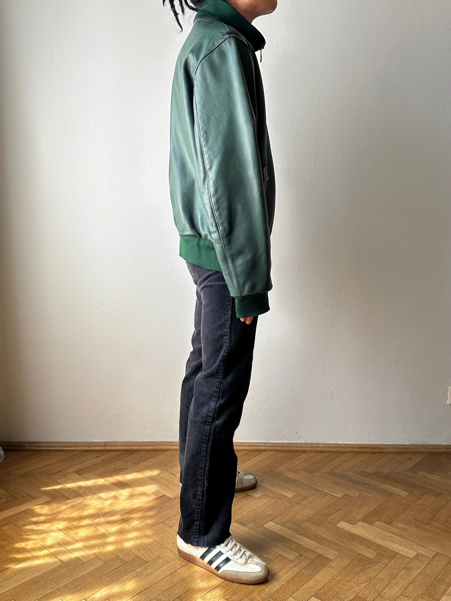 1980s West German Border Guard Leather Jacket