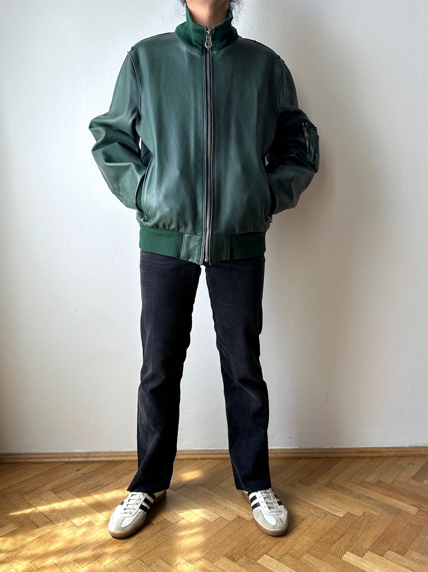 1980s West German Border Guard Leather Jacket