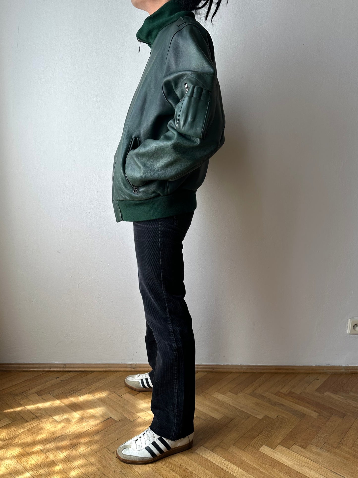 1980s West German Border Guard Leather Jacket