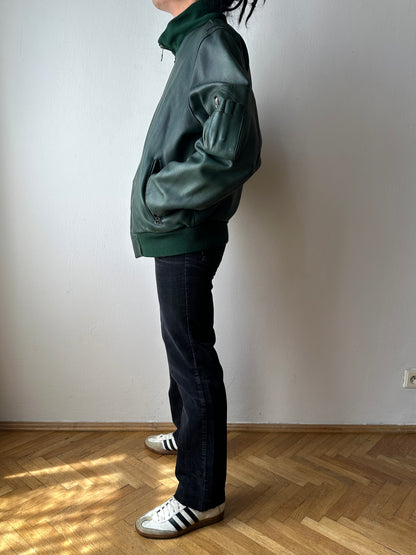 1980s West German Border Guard Leather Jacket