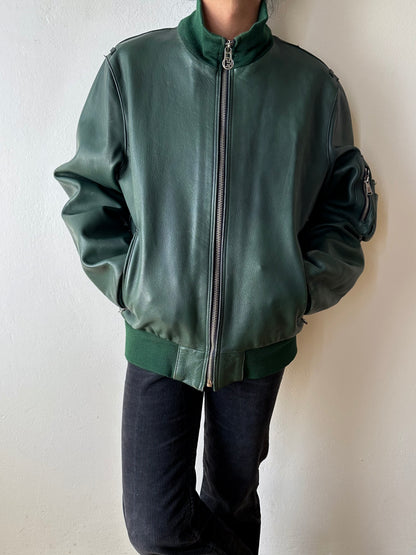 1980s West German Border Guard Leather Jacket
