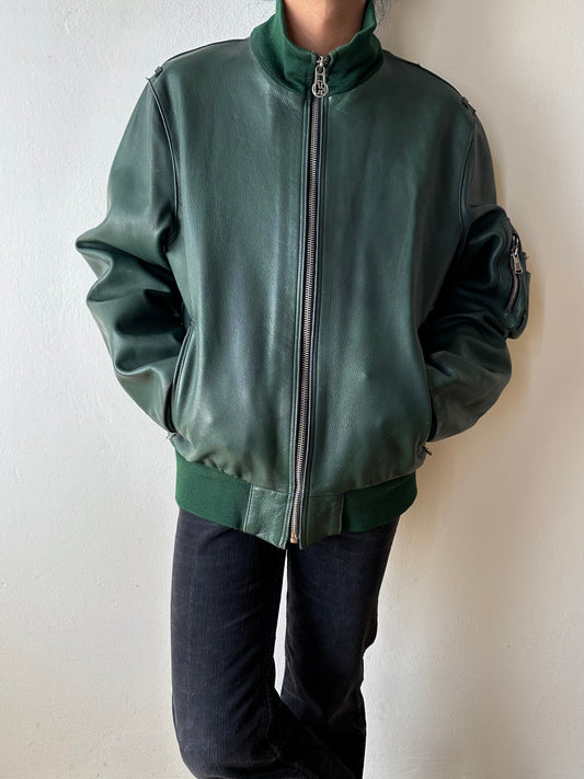 1980s West German Border Guard Leather Jacket