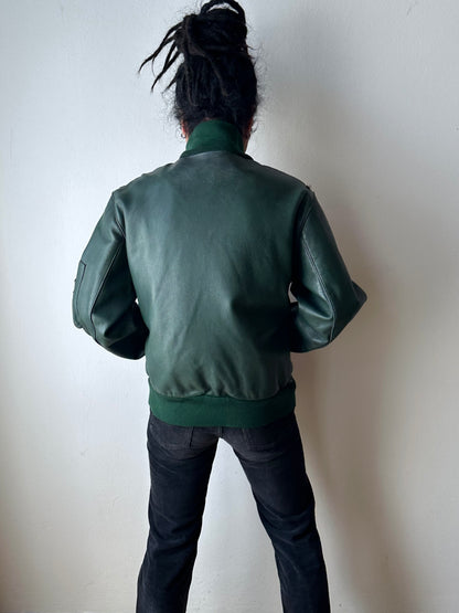 1980s West German Border Guard Leather Jacket