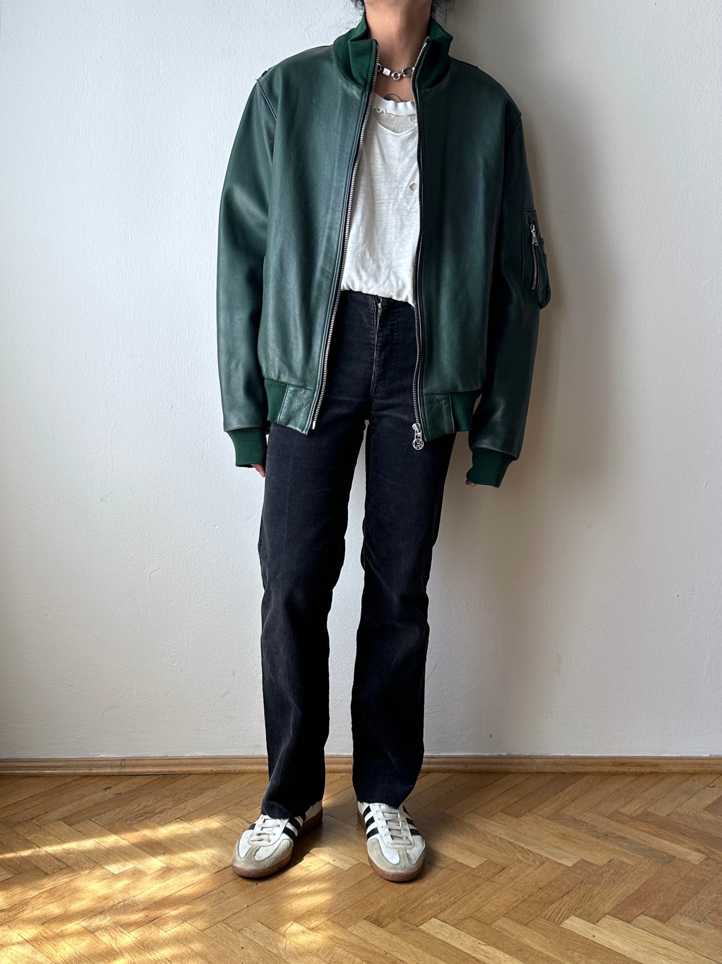 1980s West German Border Guard Leather Jacket