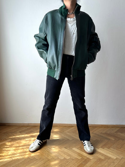 1980s West German Border Guard Leather Jacket