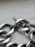 French fat silver plated chain