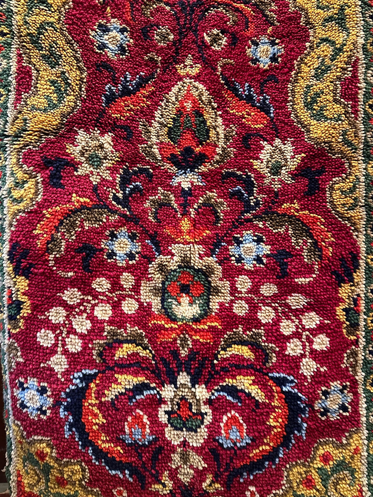 Vintage big pile rug with tassel