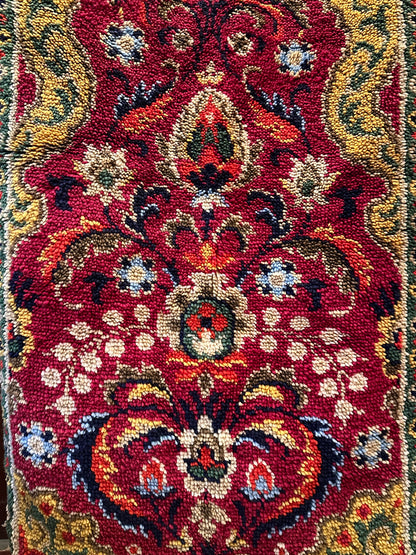 Vintage big pile rug with tassel