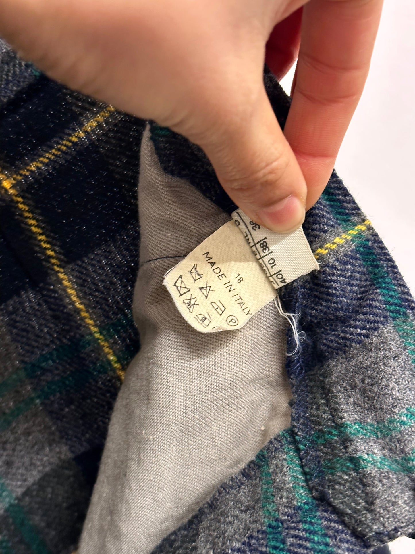 80s Italy pennyblack plaid trouser