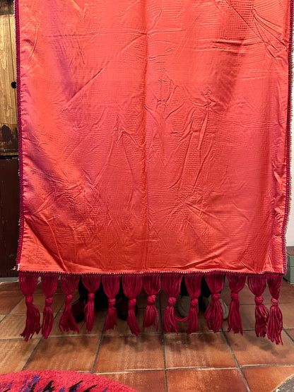 Vintage big pile rug with tassel