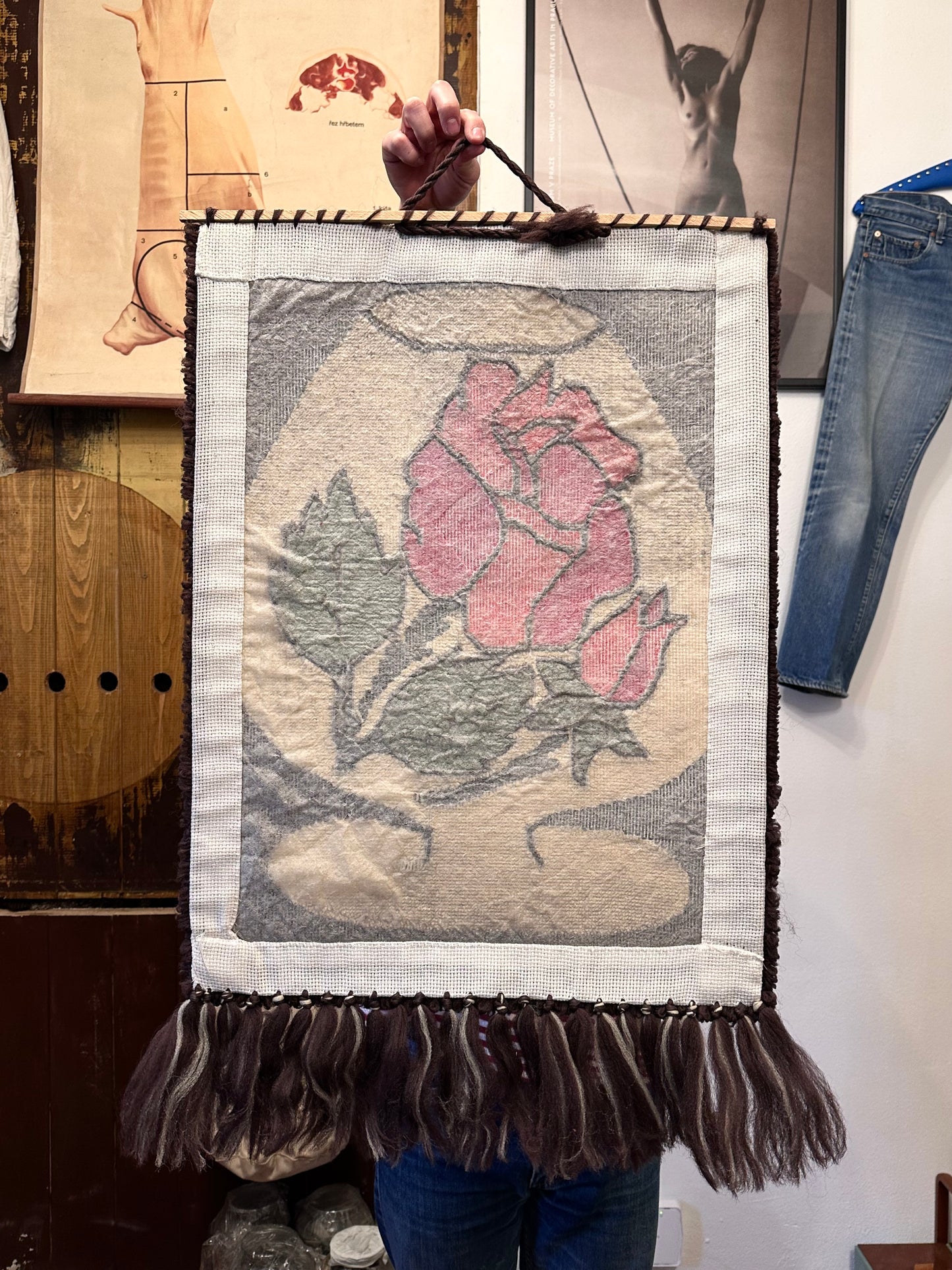 Vintage pile wall tapestry