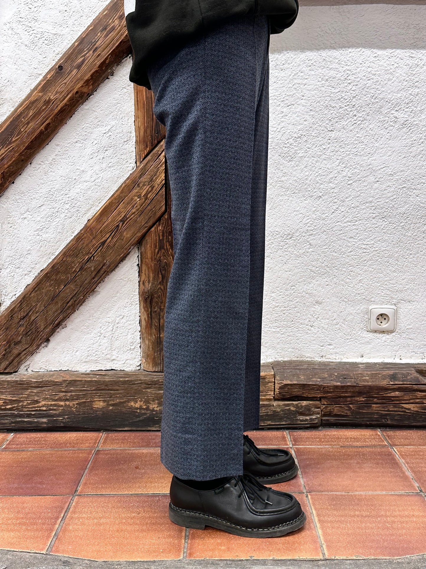 70s wool poly woven trouser