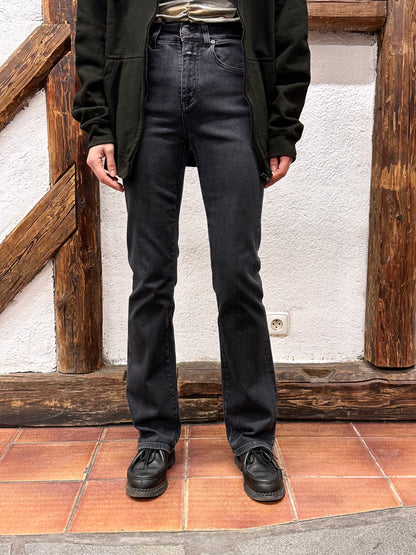 CLOSED black stretch denim handmade in Italy Milan