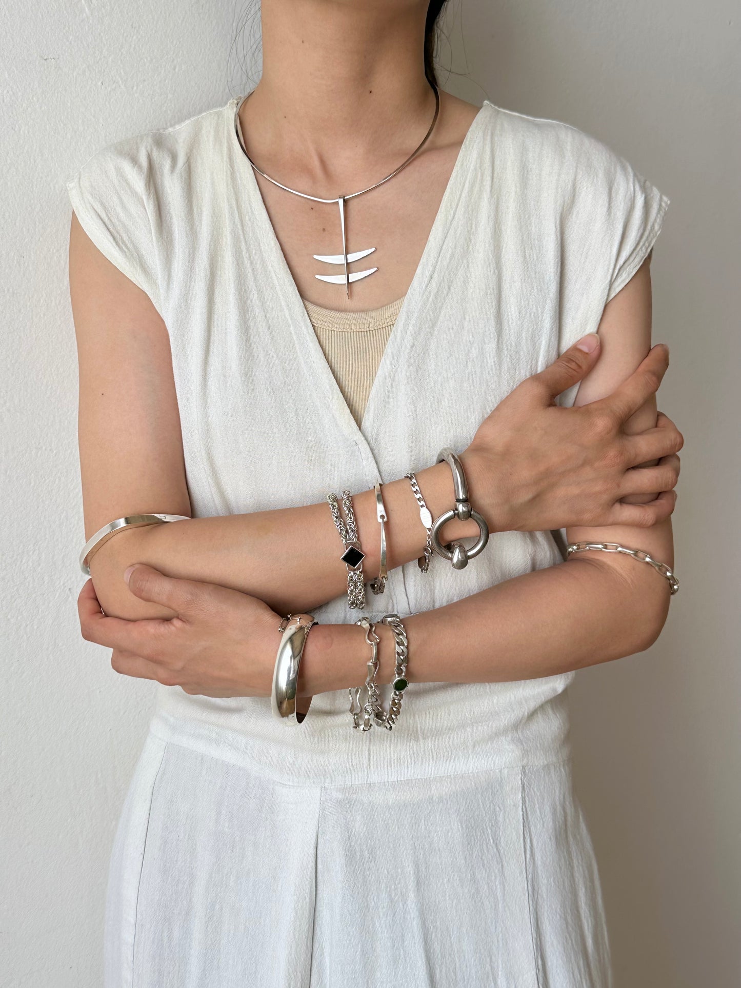 Byzantine Onyx double chain bracelet
