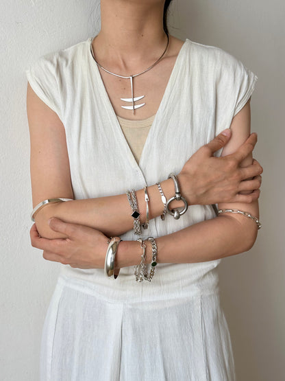 Byzantine Onyx double chain bracelet